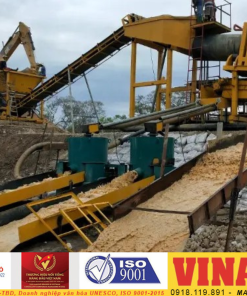 Dây chuyền khai thác và rửa vàng